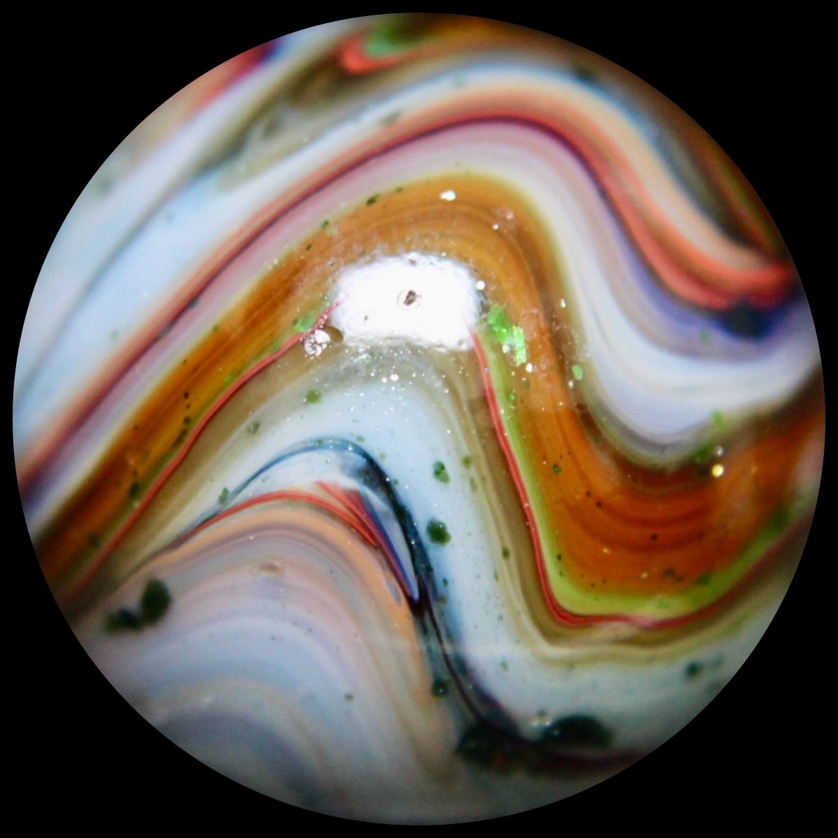 DAS West Virginia Red Buds Marble Collector Series: Killer Neon Orange w/Mica