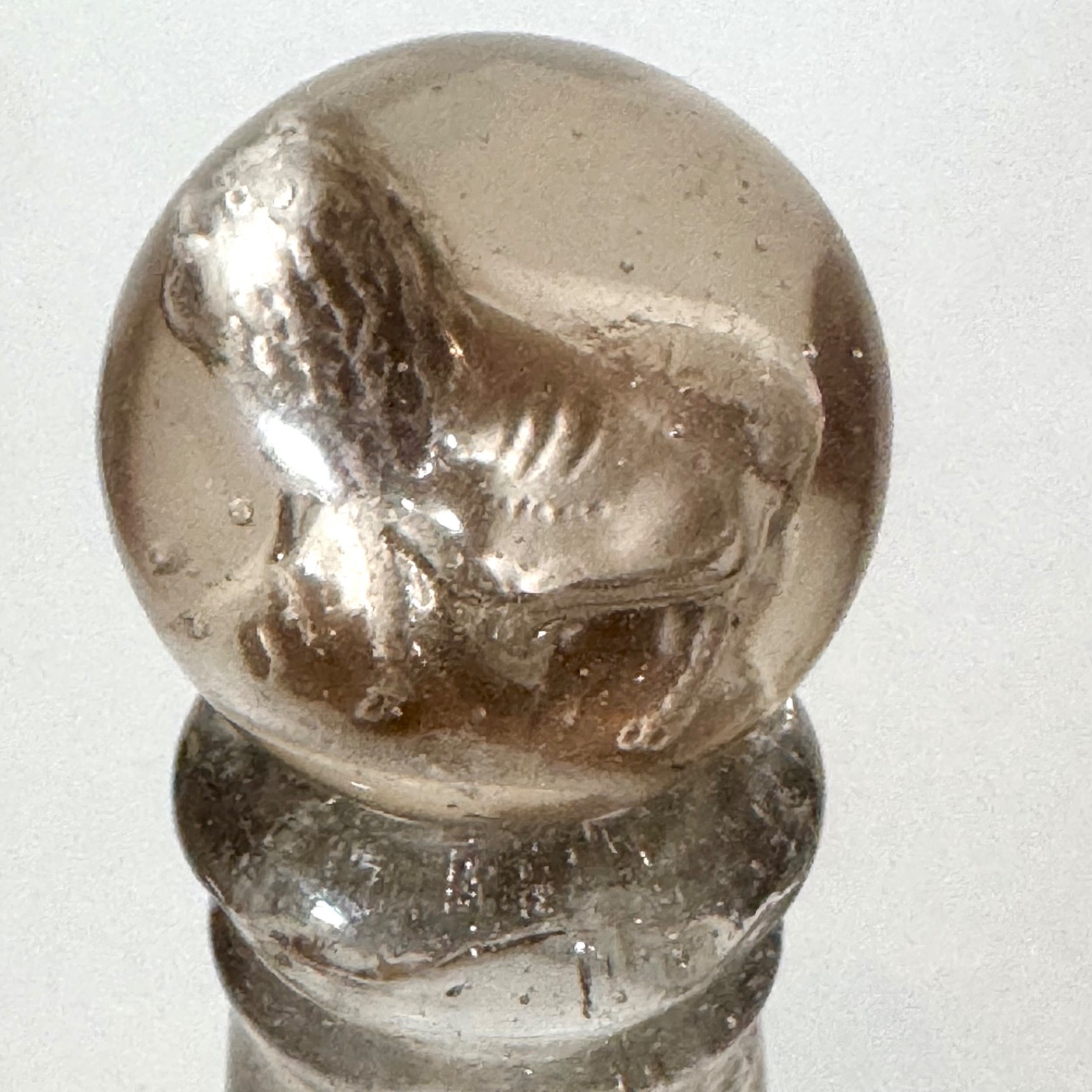 Large BUBBLE Amethyst TINTED! Lion Sulfide Marble 1 & 3/16