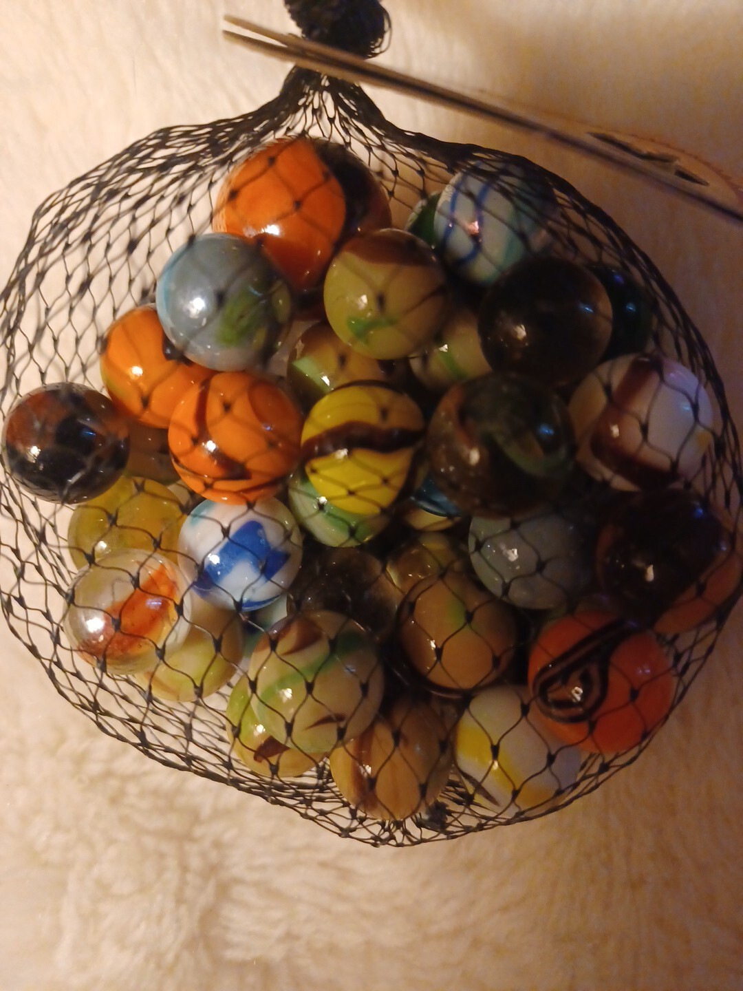 New In Bag50 Piece Traditional Marbles 49 Plus 1 Shooter 100% Glass MadeInMexico