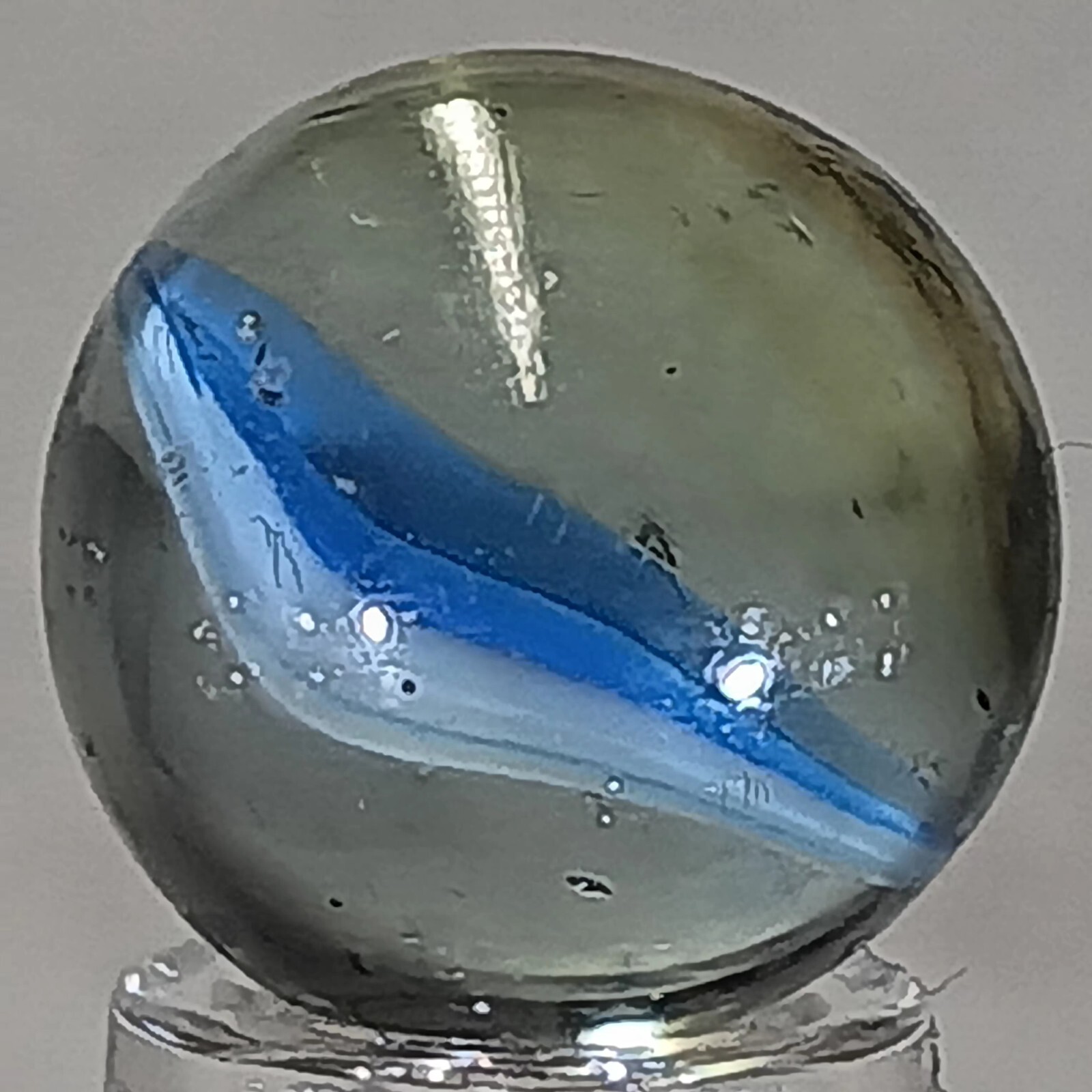 Vintage Tri-Color Hybrid Cat’s Eye Marble .62 Inches Near-Mint Condition