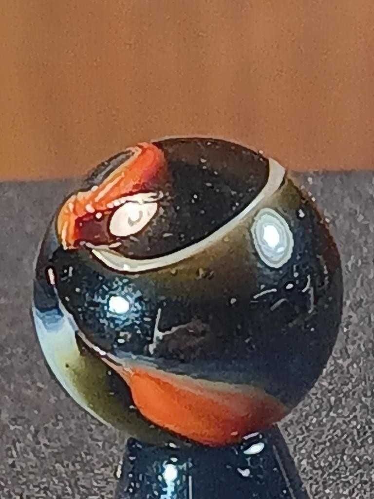 9/16″ Peltier Ferrari Red Pearl White Transparent Rainbo NM Serious Marble B350
