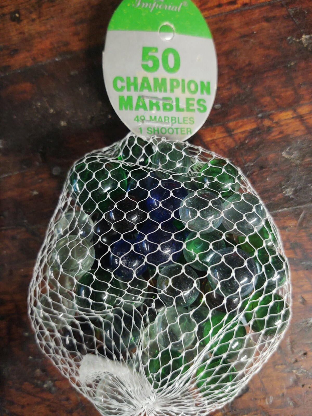 Imperial Champion Marbles Bag of 50 Variety 1 Shooter New NIB Toys Toy White Net