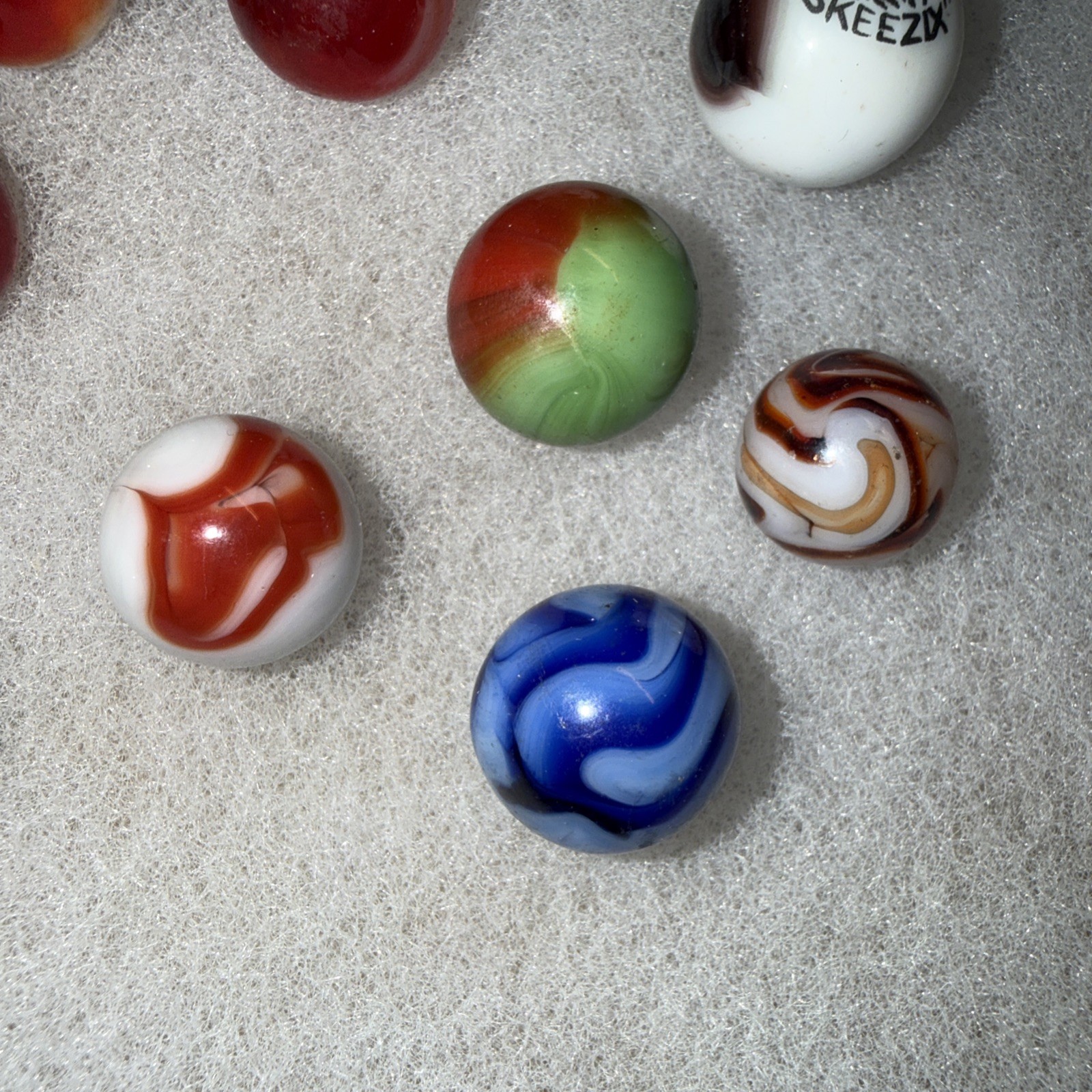 VINTAGE Peltier Akro Alley Agate Christensen Marble Lot Of 29 Marbles