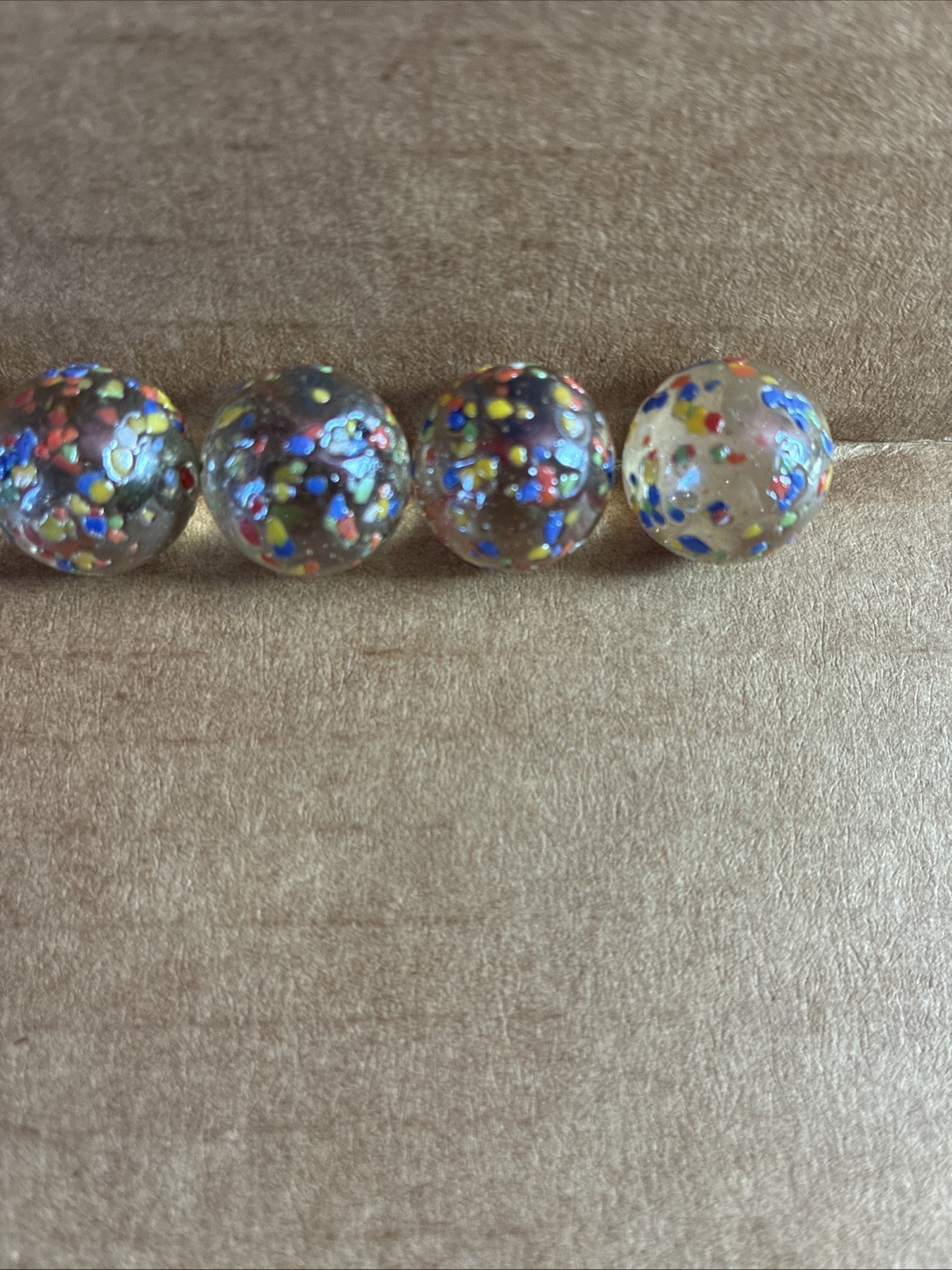 transparent matte with multicolor mosaic large Swirl Vintage Marble