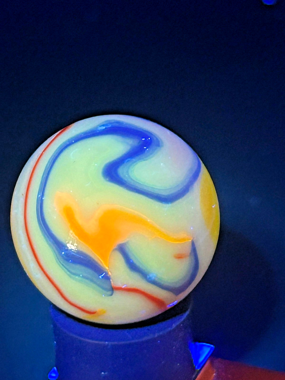 Christensen Agate CAC Swirl Marble Multi-Color Ribbons UV+ .96″ Sh24