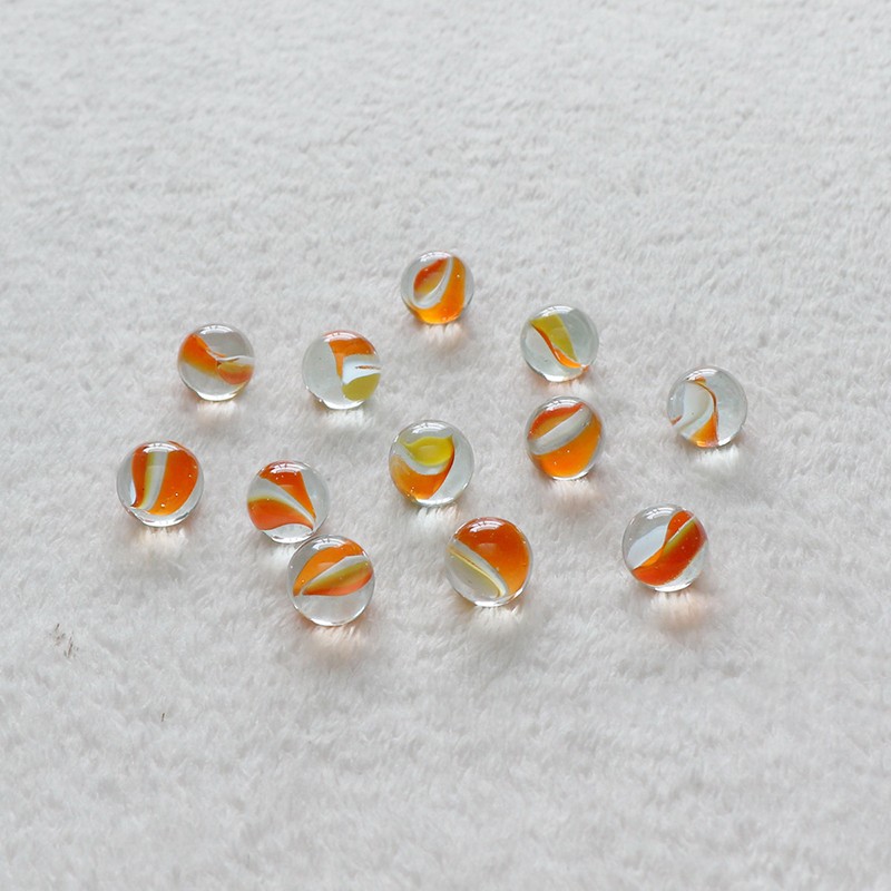 16mm Coloured Glass Marbles Glass Beads Glass Ball Kids Toys Games DIY Decor