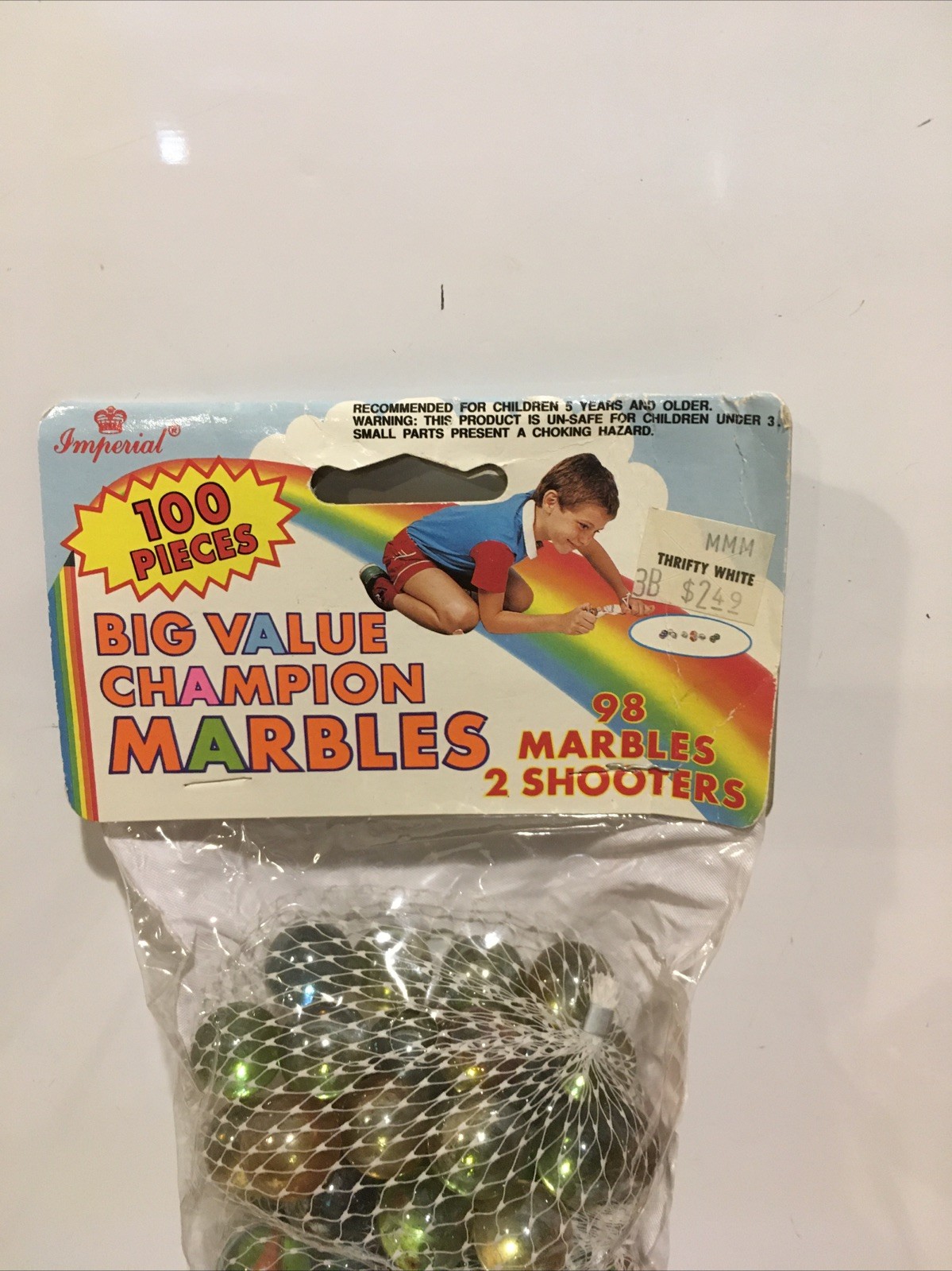 Big Value Champion Imperial Toy Co Marbles 2 shooters 100 Pieces Vintage 1991