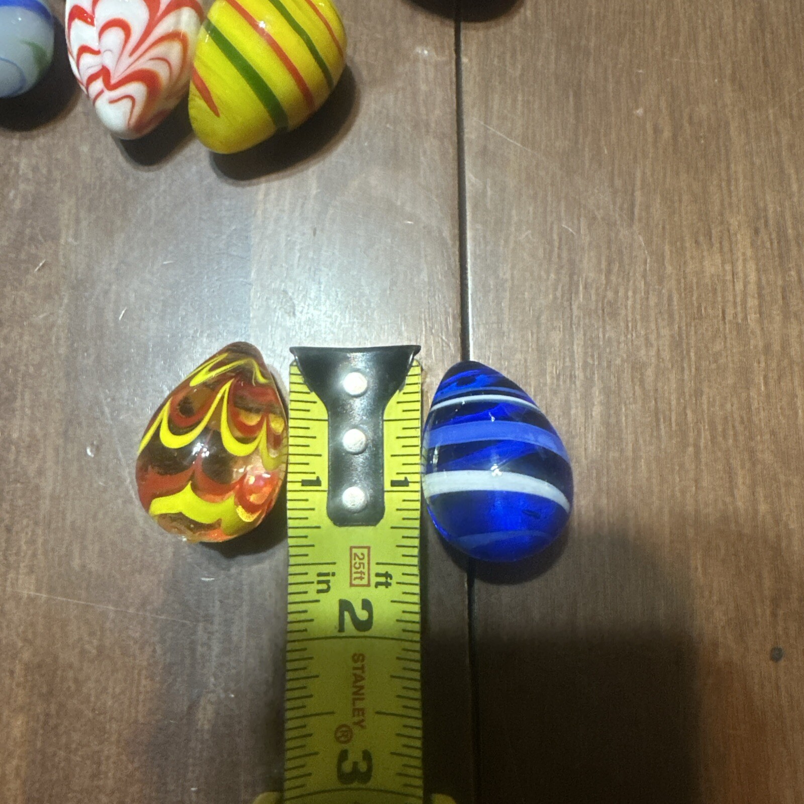 Colorful Lot Of 12 Glass Eggs Holiday Decor