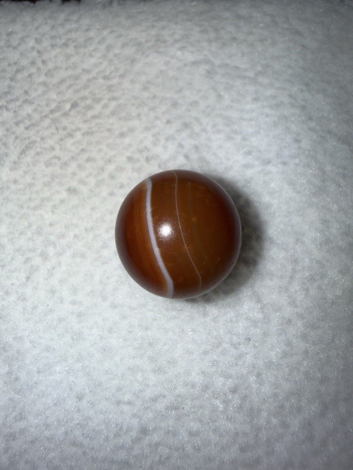Antique German Banded Agate Marble 18mm 11/16″ Shooter Carnelian Stone Bullseye