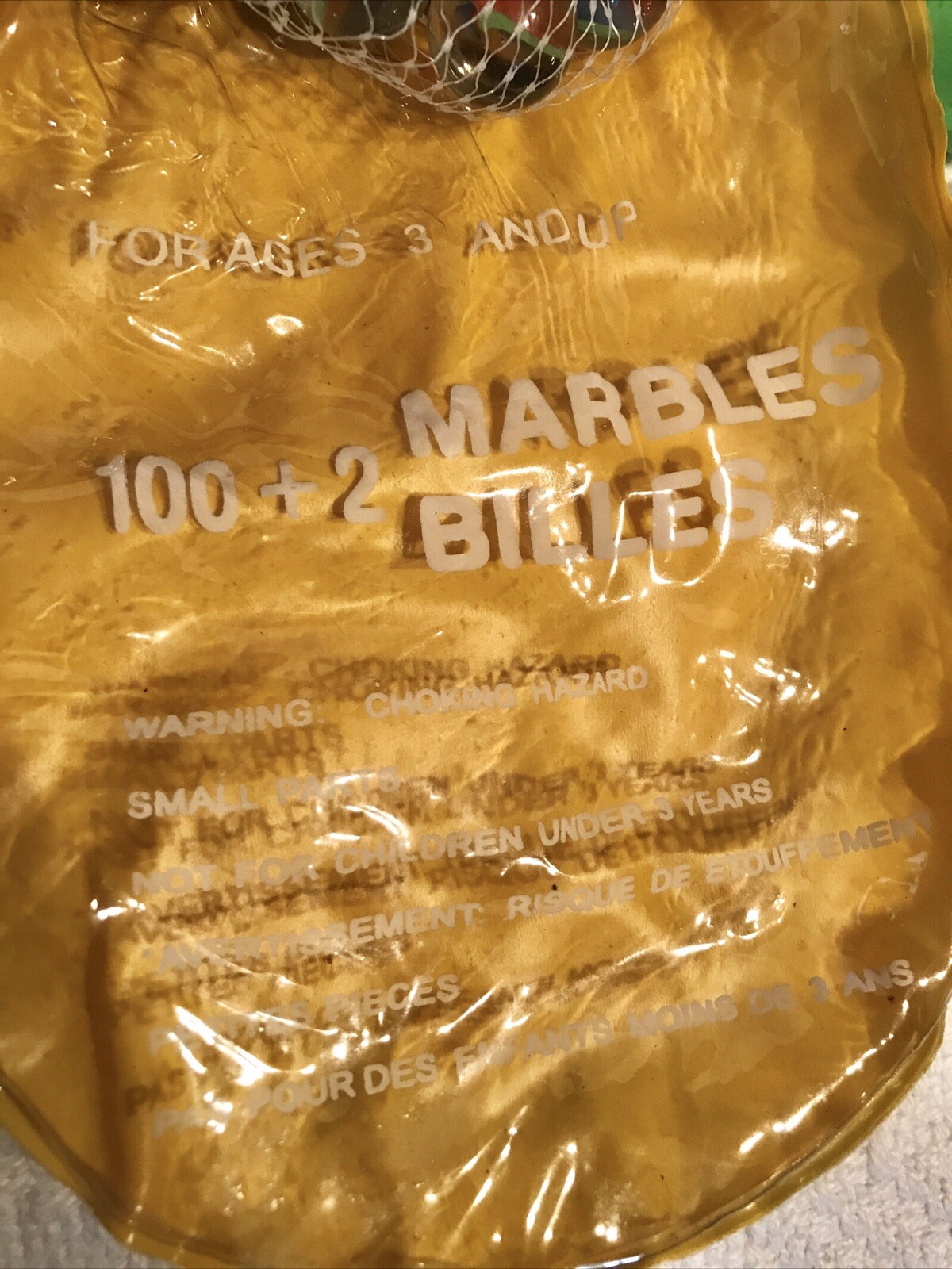 Vintage French Cat Eyes Marbles in Original Bag 88 + 2 Shooters RARE
