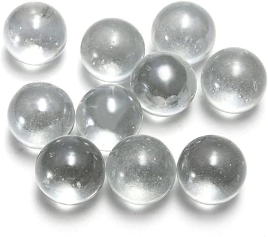 20 Pcs 10Mm Clear Glass Marbles Solid Marble Beads Marbles Games Bouncing Ball P