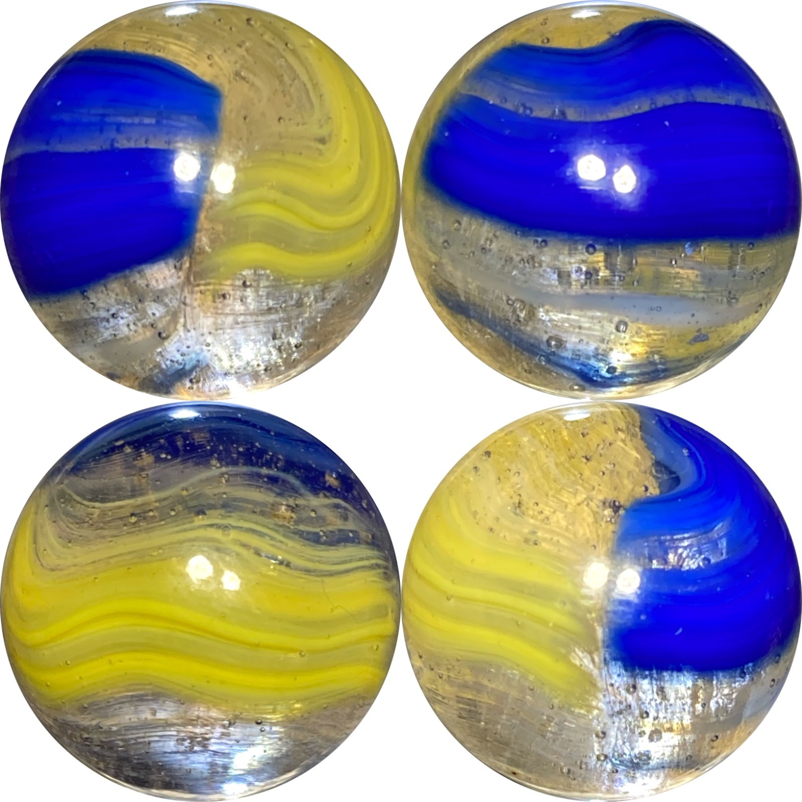 (one) MINT 5/8″ AKRO POPEYE PATCH MARBLE.