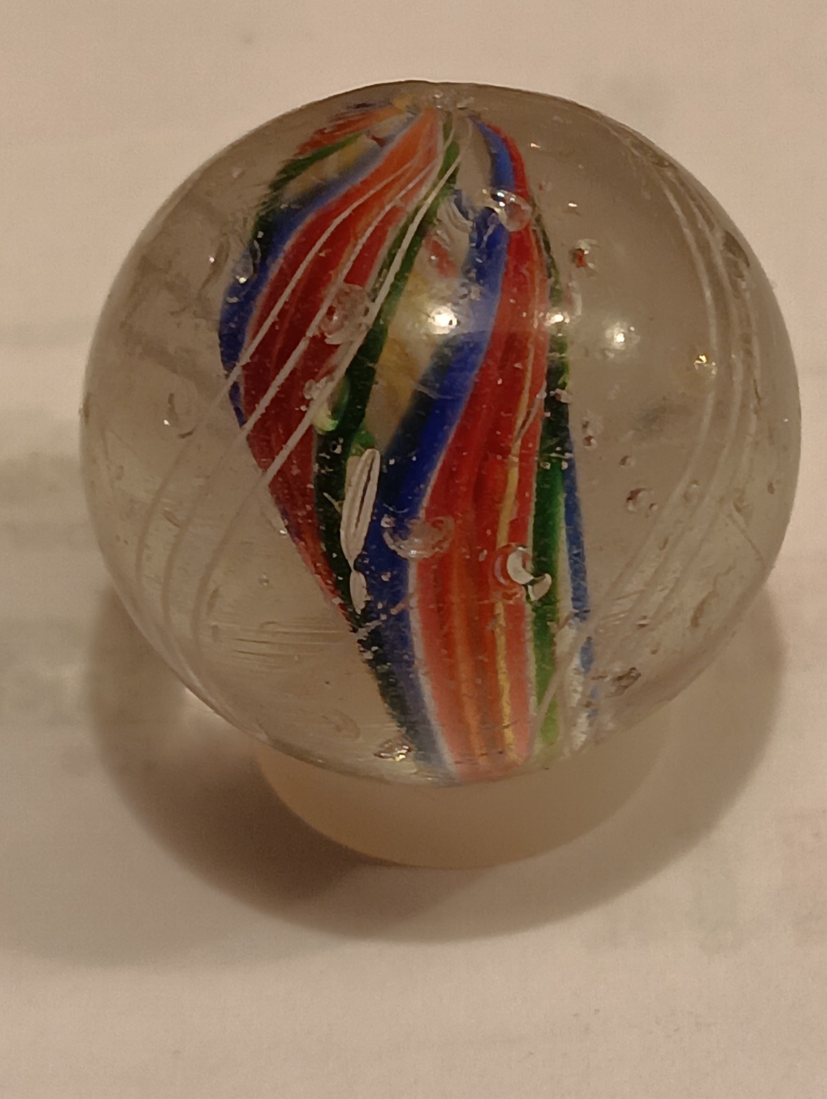 Gernan Divided Core 3 Band Core Marble. Size 1 And3/64 Inches.
