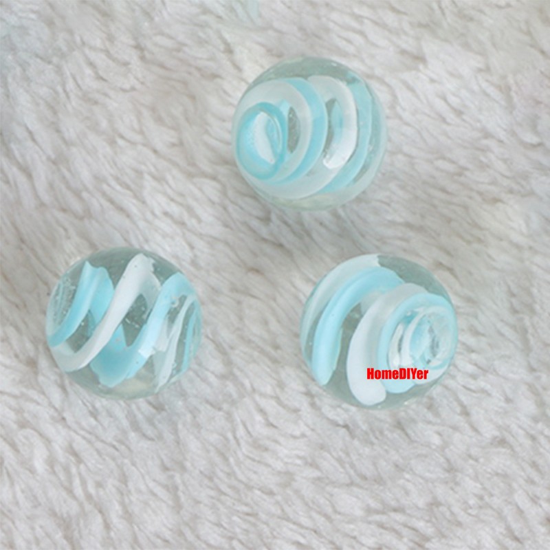 16mm Sea-Blue Glass Marbles Traditional Kid’s Toys Games Craft Decorative Balls