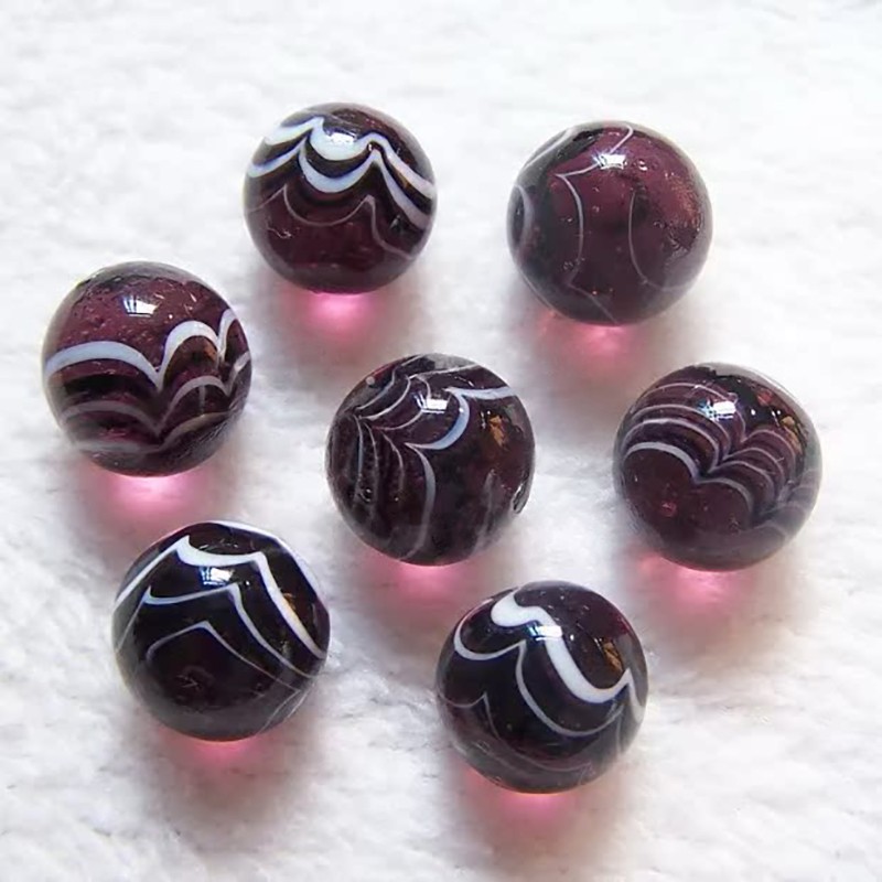 16mm Glass Marbles Beads Purple Glass Balls Fish Tank Vase Decoration Toy Game