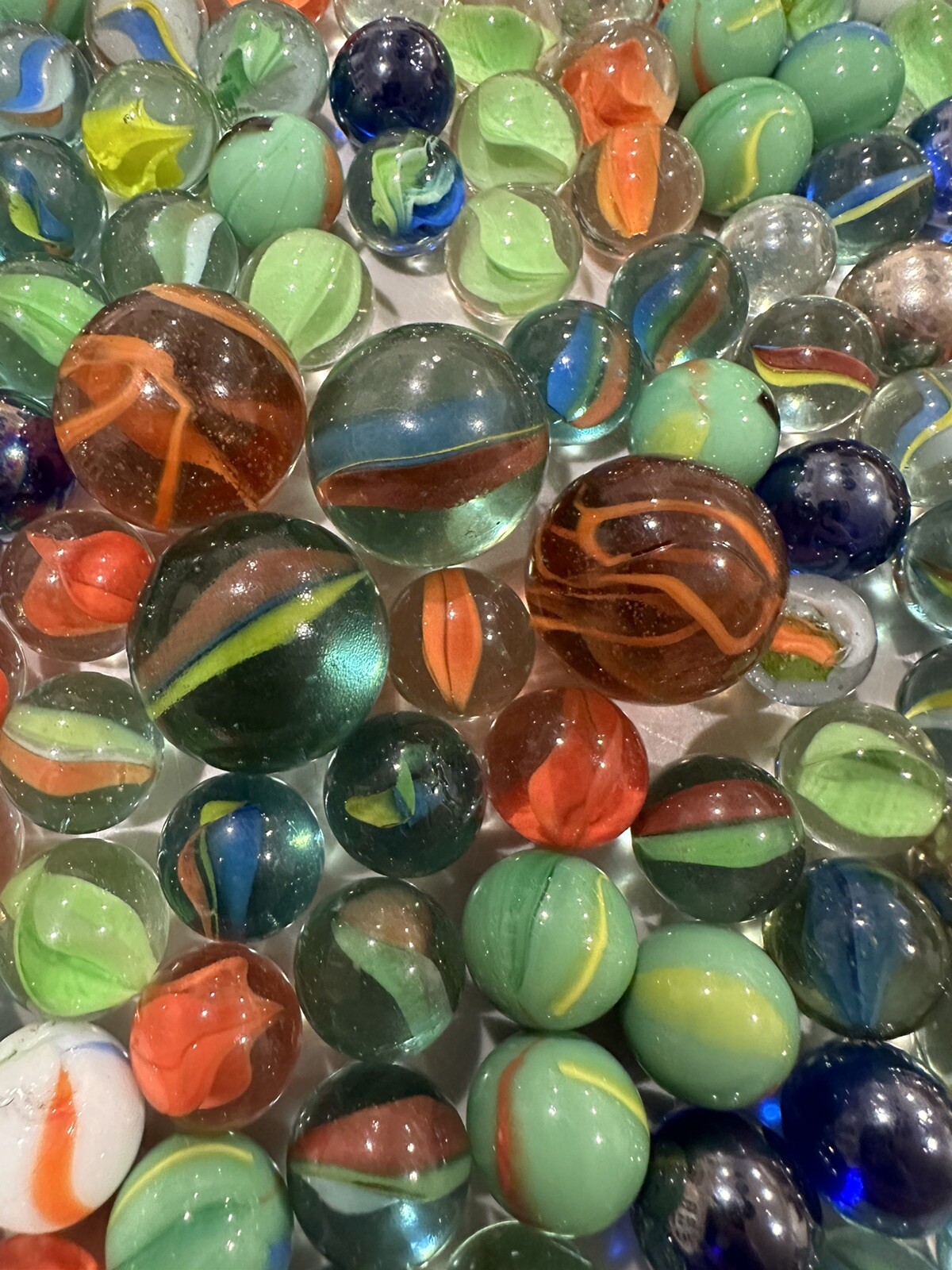 150+ Vintage Glass Marbles 2+ POUNDS Mixed Lot Mosaic Art Floral Vase Project