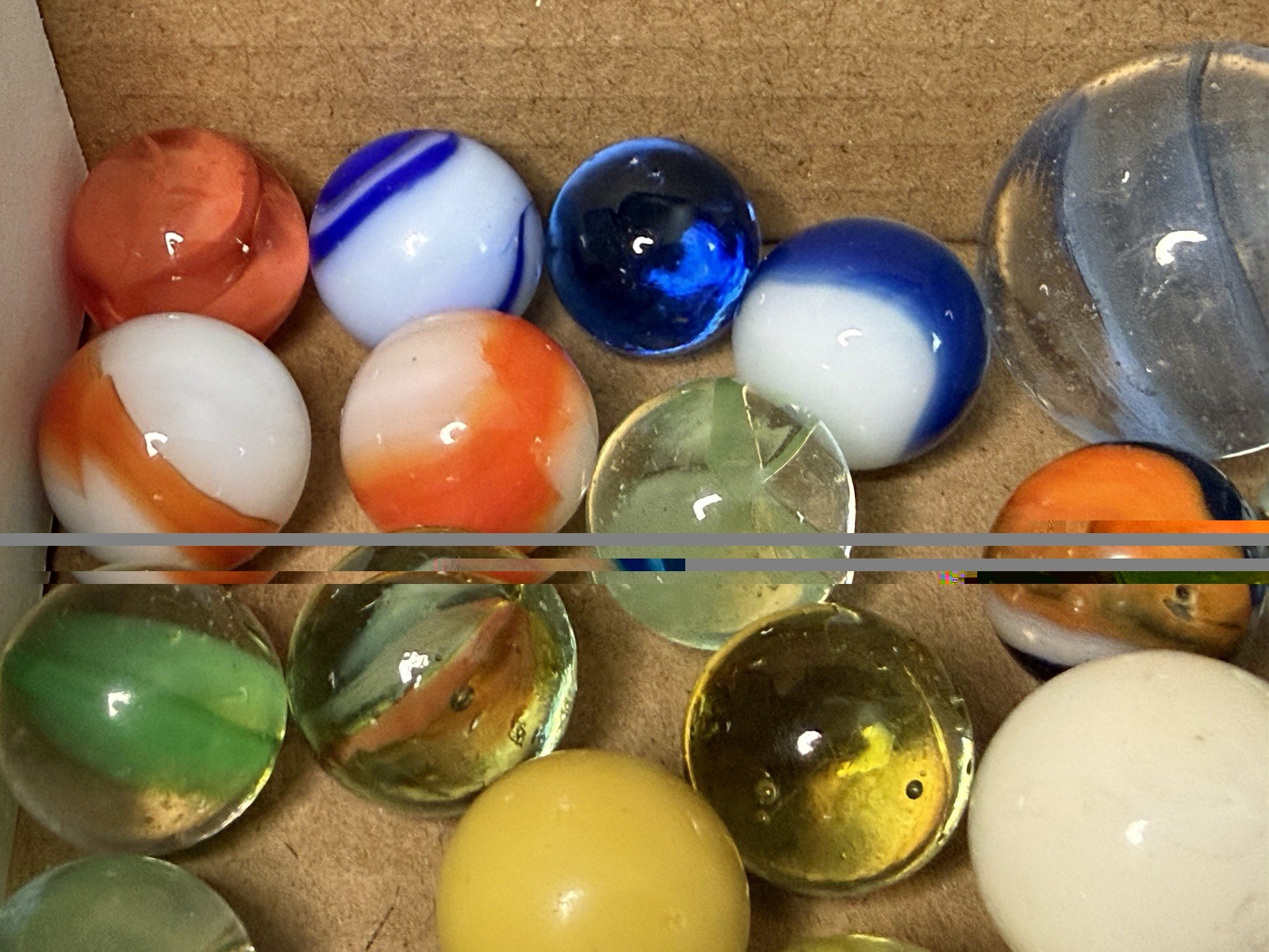 Vintage Marbles Lot of Glass Marbles Sizes Various Makers