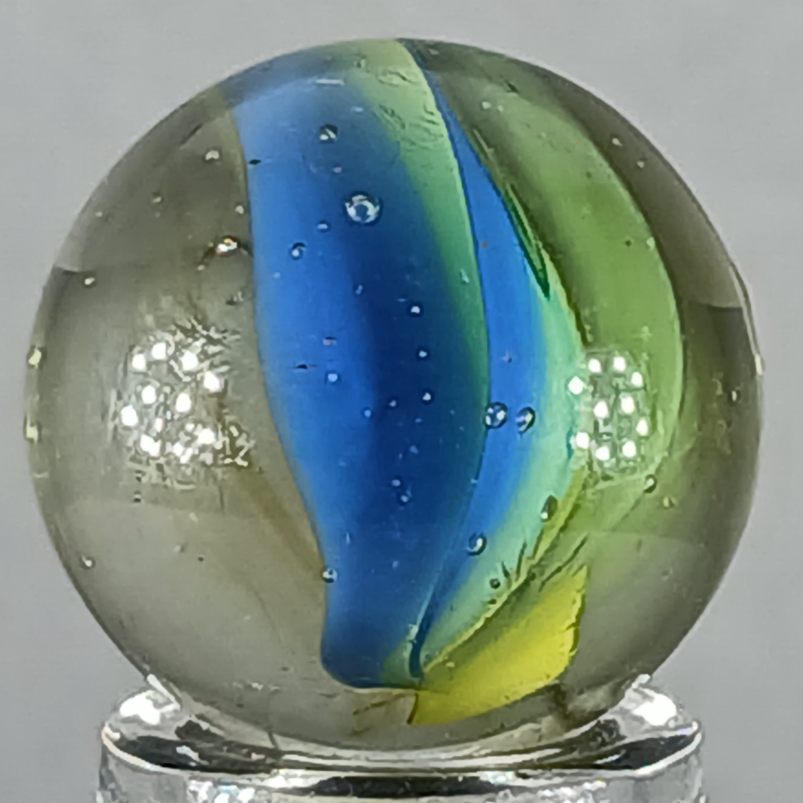 Vintage Tri-Color Hybrid Cat’s Eye Marble .62 Inches Near-Mint Condition