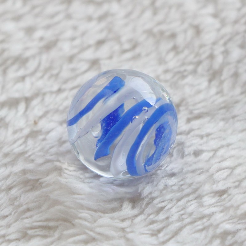 16mm Glass Beads Marbles Solid Ball Decorative Sphere Blue White Kids Toy Games