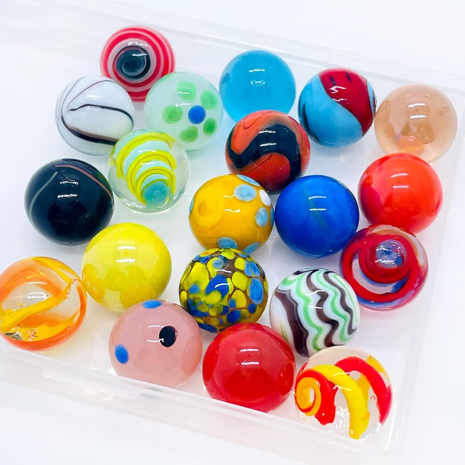 20 Vintage Marbles Bulk for Kids Ages 4-8-12 Hobbyist for Marble Run Track Game
