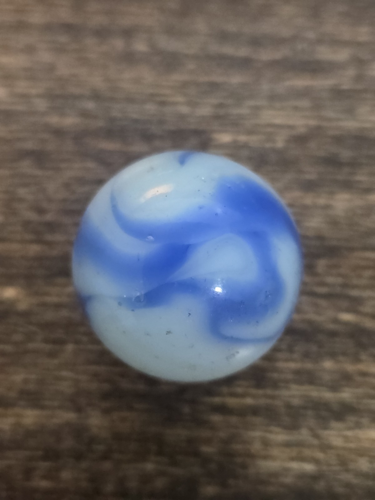 .99 Vintage Marbles – Christensen Agate Blue Swirl Bolder. .99″