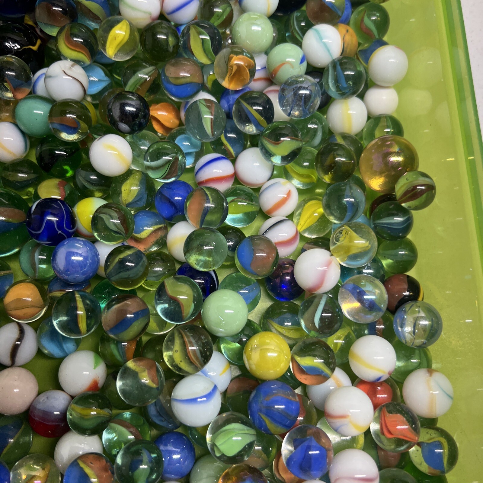 ESTATE FINDS Marbles Large Variety Lot Great Pieces Unsearched See Pictures 7lbs