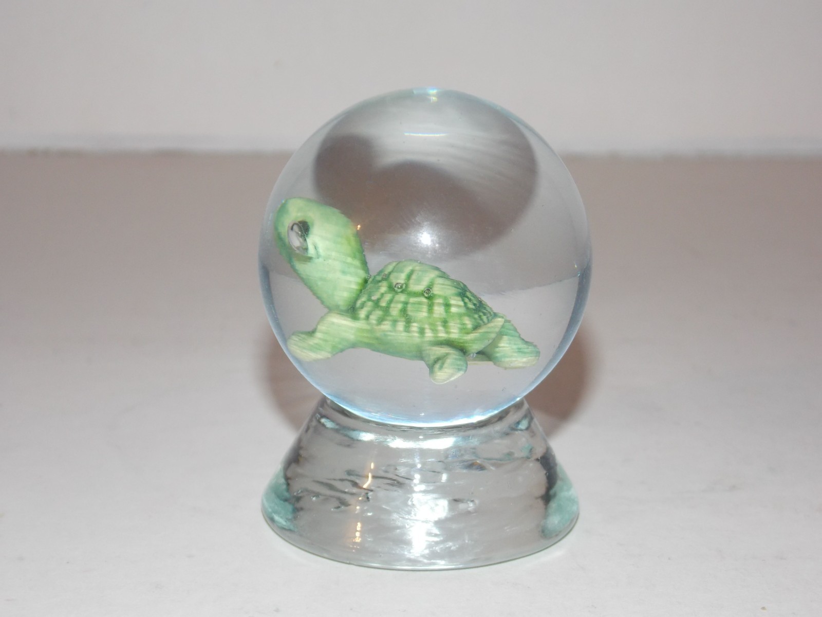 Handmade Sammy Sam Hogue 43mm Sulphide Green Turtle Glass Marble Signed 2007