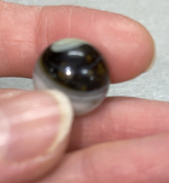 Marble BOLDER BLACK WITH WHITE, GRAY AND BEIGE DESIGN (1) Marble For Sale