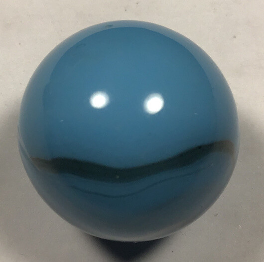 Vintage HTF Vitro Robin Egg Blue Matelic Marble. Measures .87” In Mint Condition
