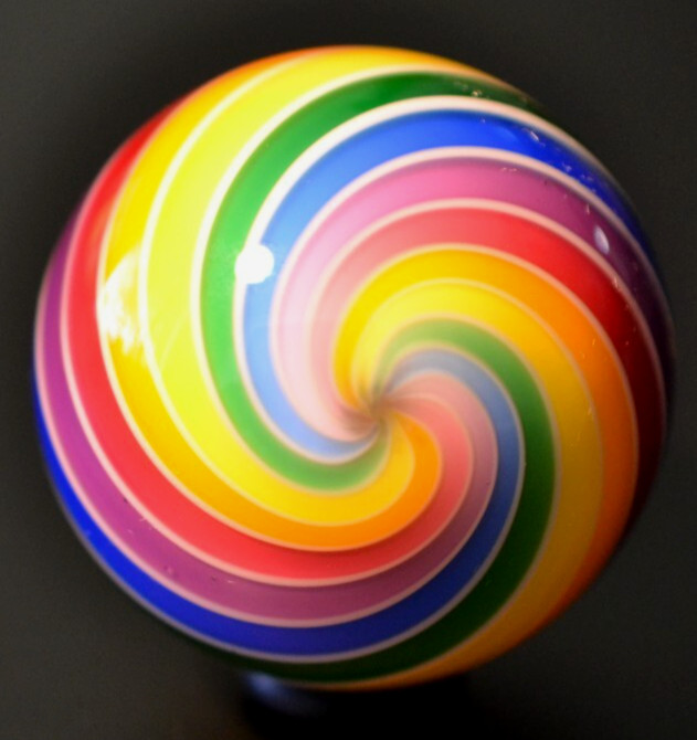 HOT HOUSE GLASS MARBLE/1.736″-CARNIVAL COLORS-YELLOW,APRICOT,PINK,LAVENDER,LIME
