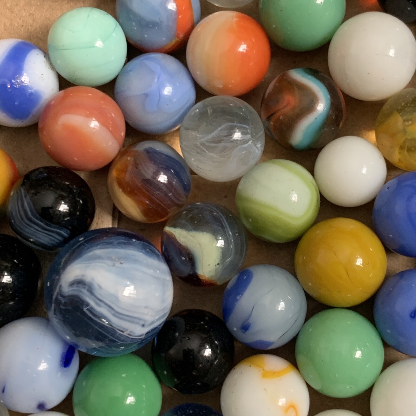 Lot of Vintage Marbles Estate Glass 130 +