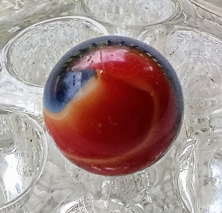 11/16″ CAC Multi Color Swirl Marble In Rare Mint Condition.