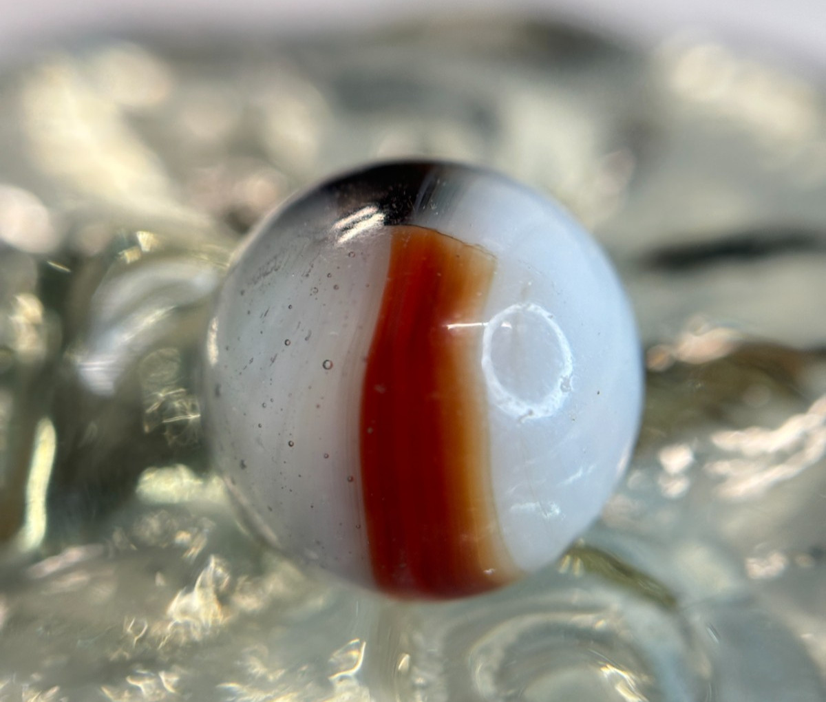 Vintage Vitro Agate Marble Tri-Lite Elite .62 Mint HTF Collectible Marbles