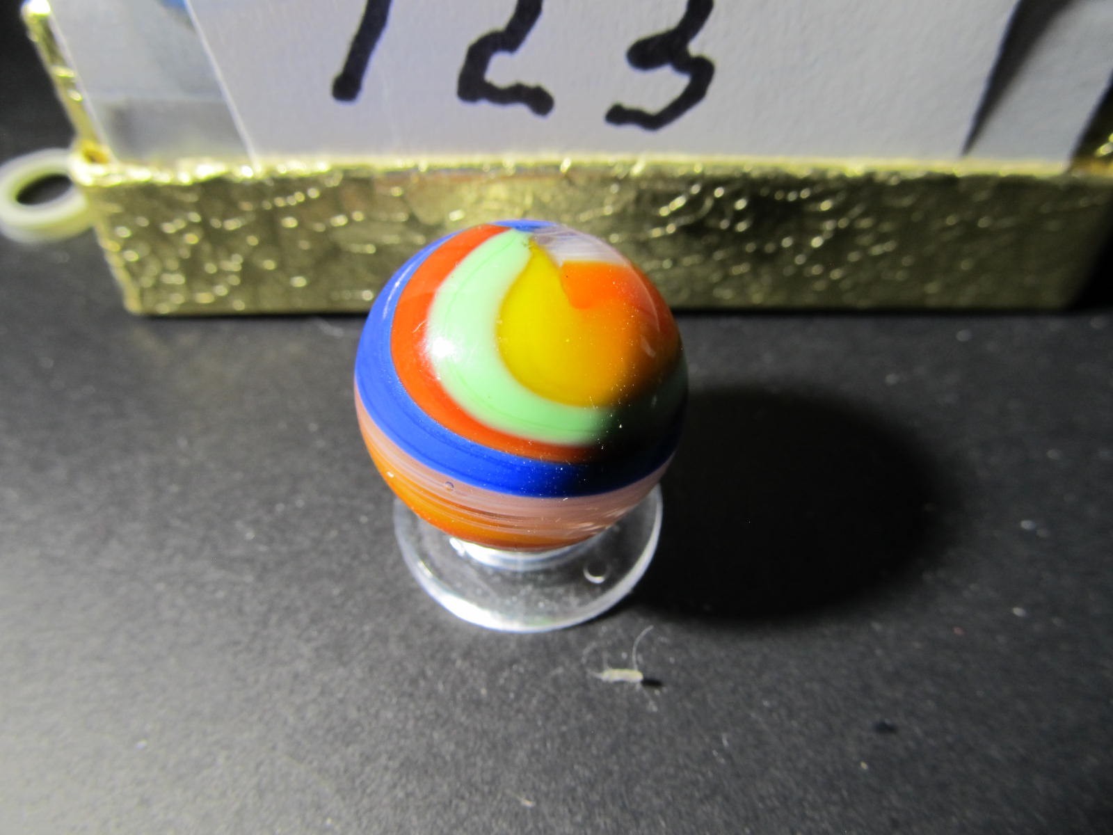 ABSOLUTELT STUNNING 5 COLOR POPEYE MARBLE BY MC MARBLES-MINT