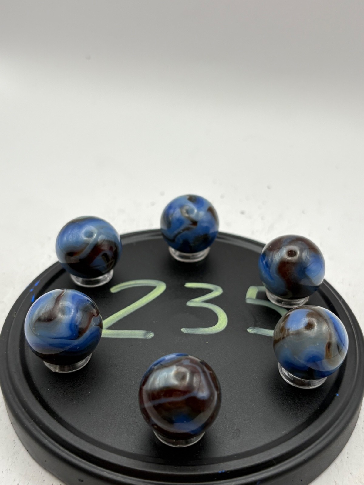 6x 3/4″ Jabo Classics Shooter Lot Blue, Dark Blue UV Reactive