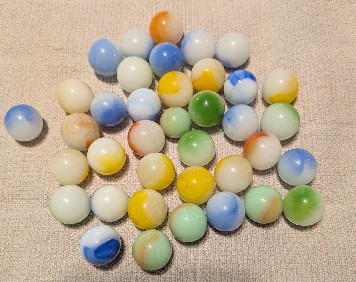 Vintage Marbles-Akro patches Lot of 38- Near Mint or better!