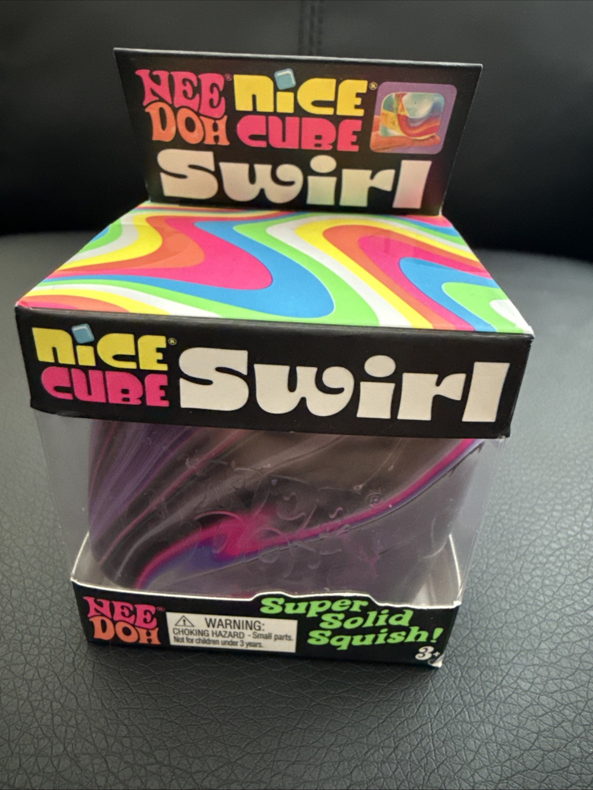 NeeDoh Nice Cube Swirl Pink/Purple AUTHENTIC NEW SEALED SAME DAY SHIP