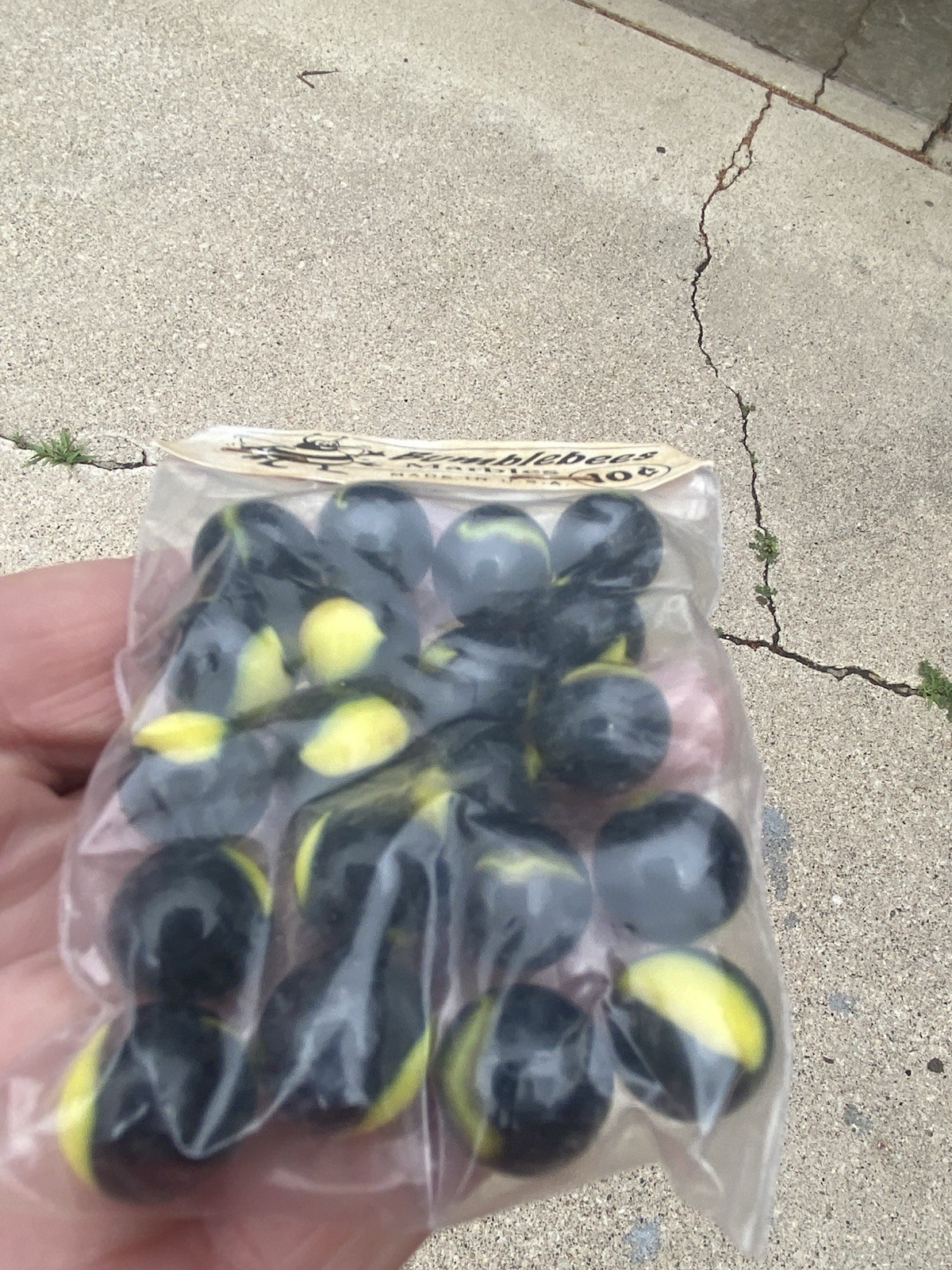 BUMBLEBEES Marbles ORIGINAL BAG 20 Marbles VINTAGE MARBLES American Made