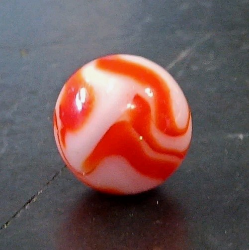 Vintage Marbles Peltier Alley Ravenswood Christensen Flame Swirl .63″ Marble