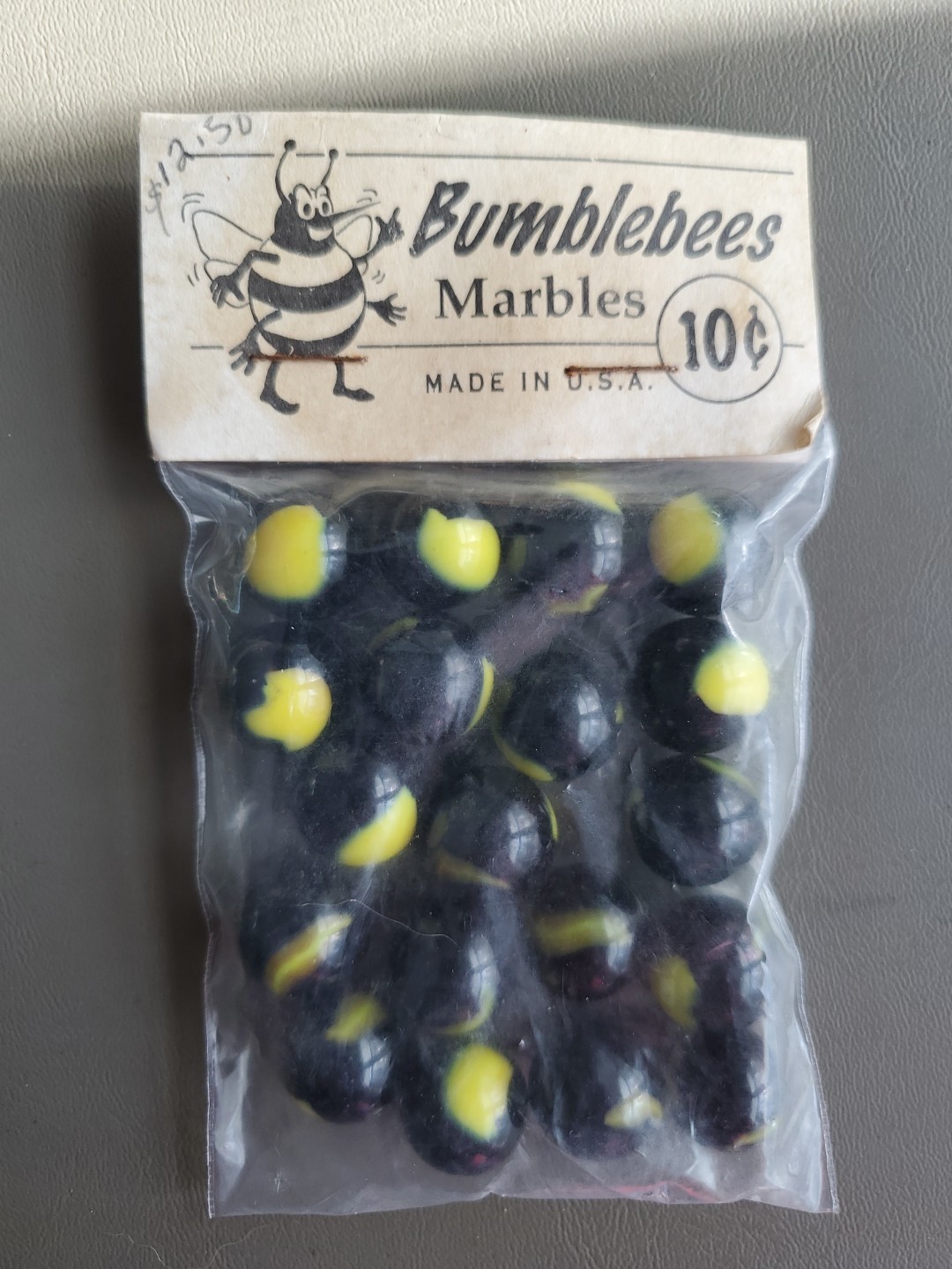 1950s Bumblebee Marbles UNOPENED Original Bag Pack