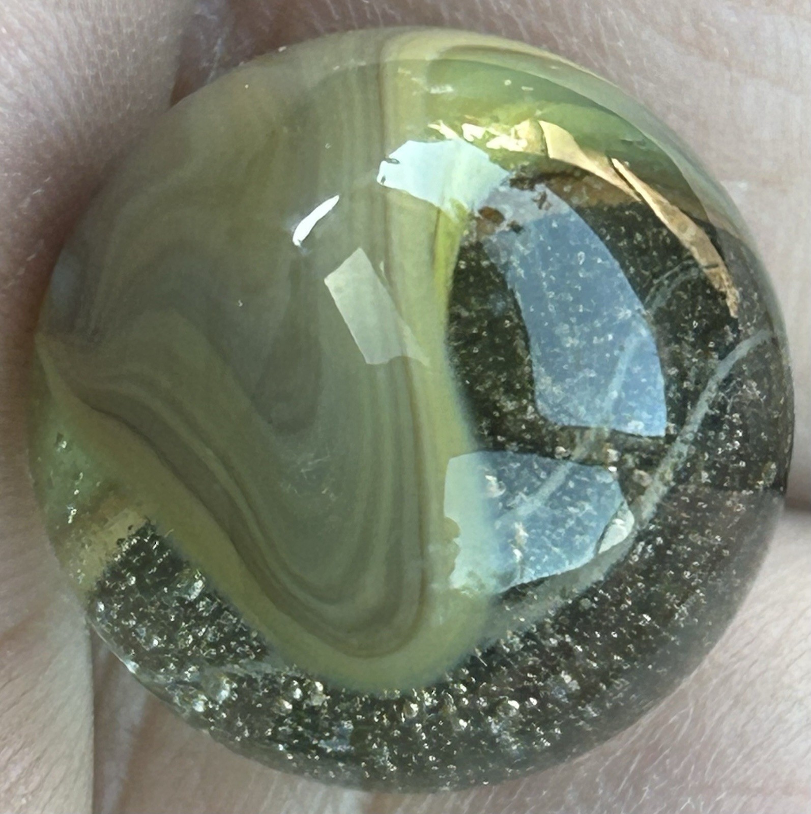 Vintage Christensen Peltier? 0.70” Patch And Swirl Marble Very Unique! HTF Mint!