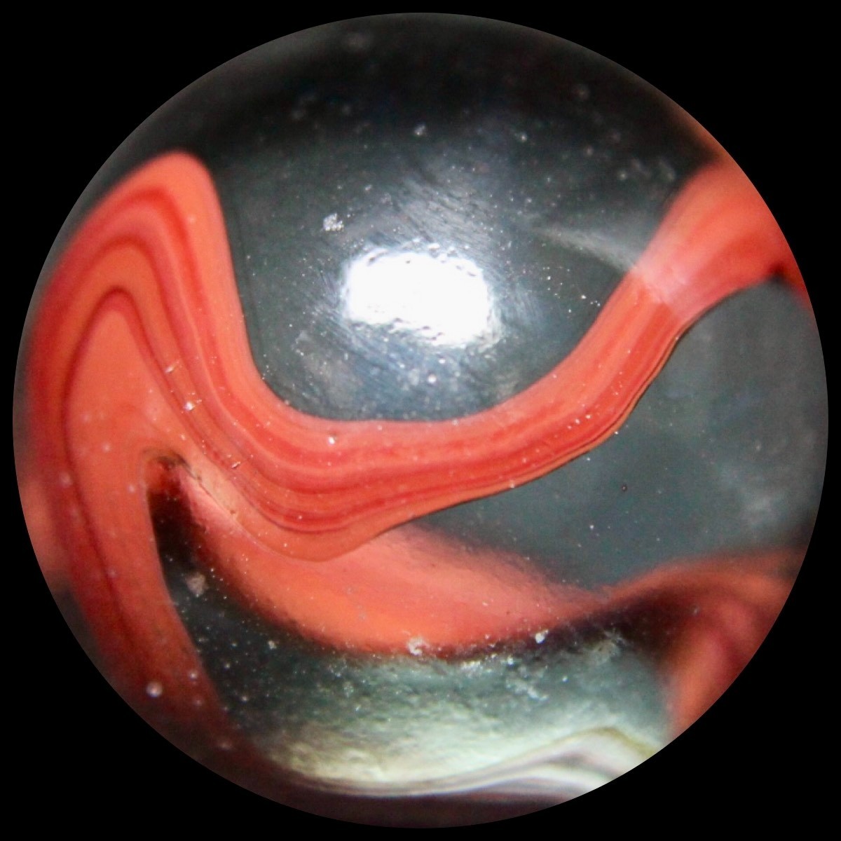 DAS Sundown Marble Collector Series: Radioactive Oxblood Cobra 0.740″