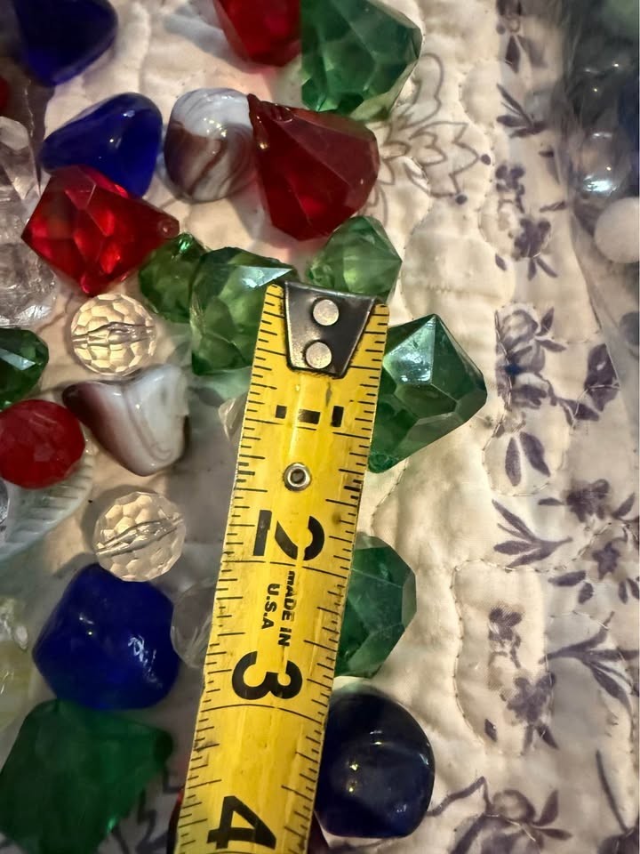Assorted Decorative Glass and Acrylic Gems ,marbles & stones