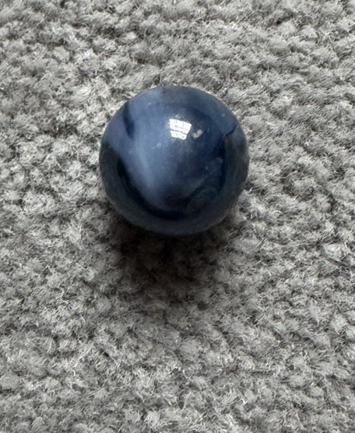 Vintage Vitro Agate Marble Light Blue And Dark Blue .61”