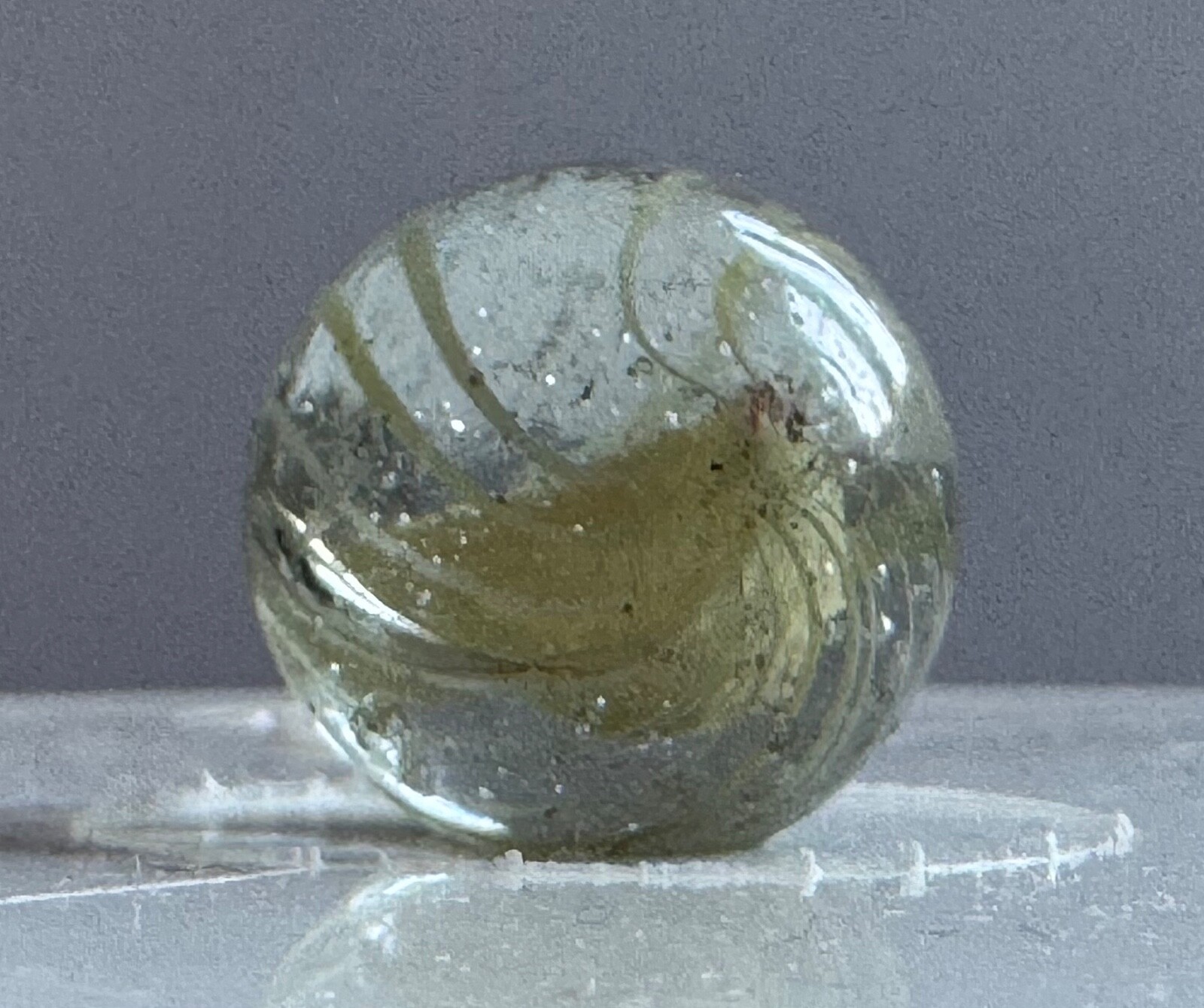 Unusual Early Caged Solid Core Marble 17mm (21/32”)