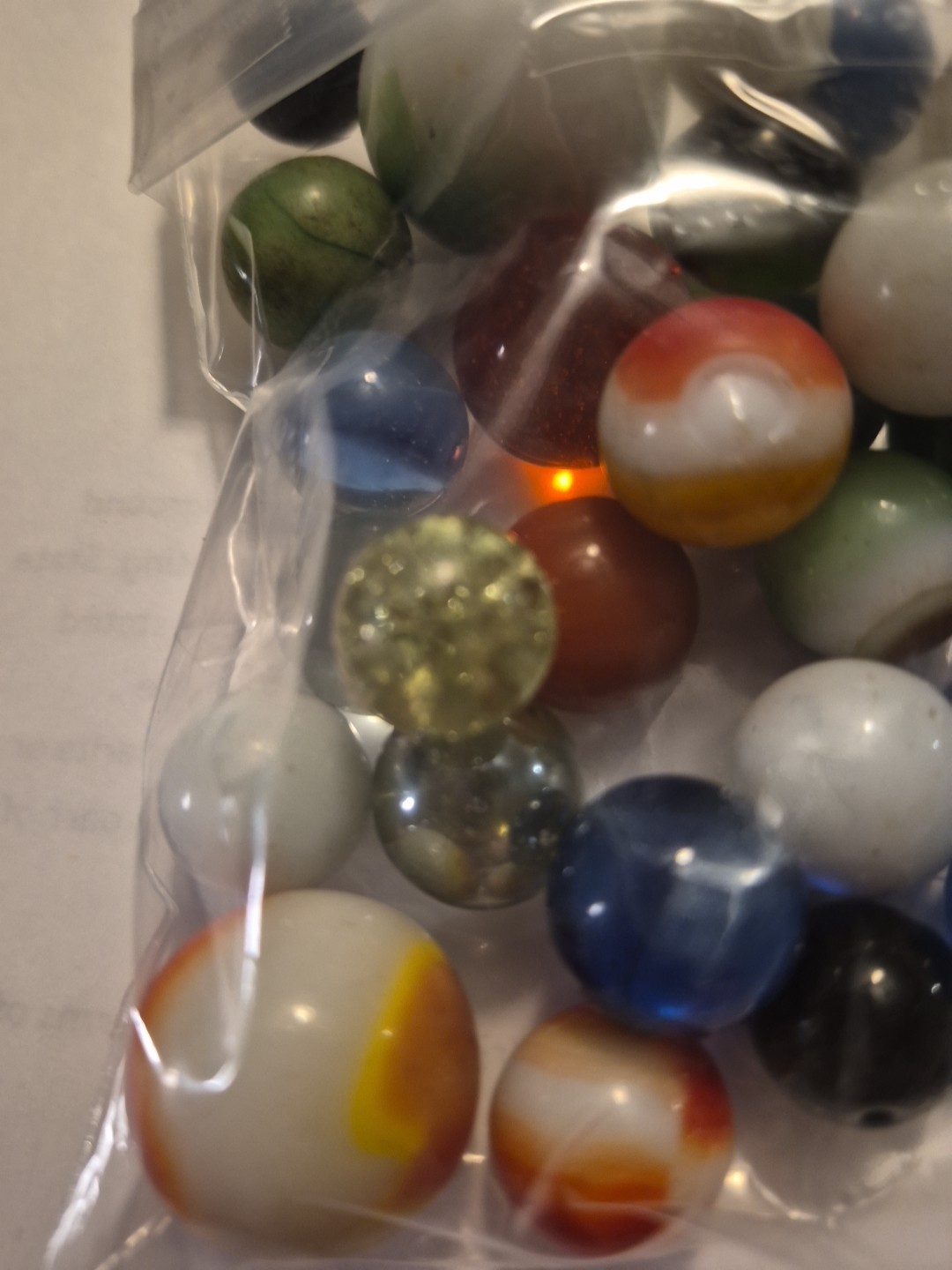 Unbranded Vintage Marble Lot #1. 6.4 Ounces Mixed Colors Mixed Lot