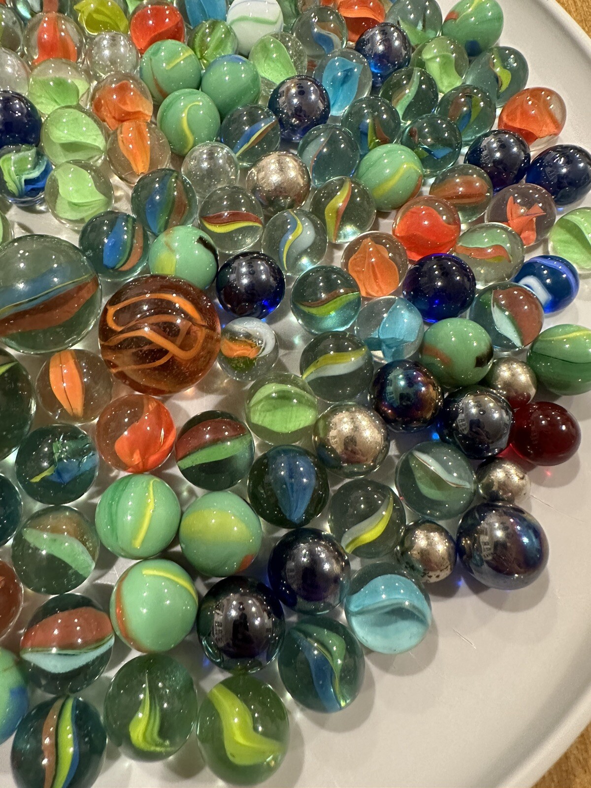 150+ Vintage Glass Marbles 2+ POUNDS Mixed Lot Mosaic Art Floral Vase Project