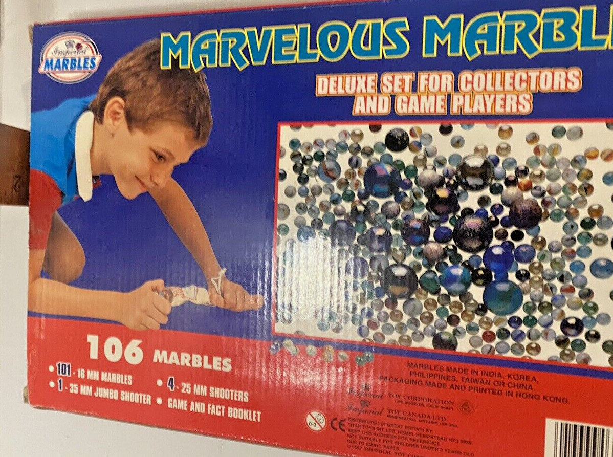 Vintage (1997) IMPERIAL MARVELOUS 106 MARBLES DELUXE SET NO. 3717 Some Box Wear