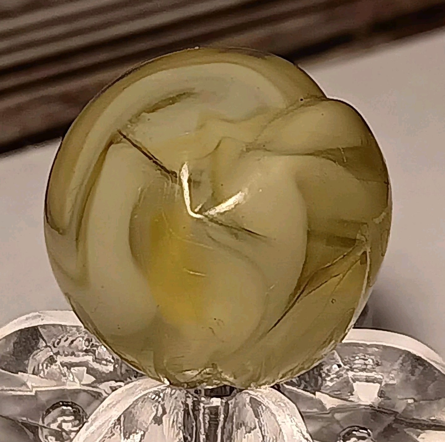 Antique Christensen Agate CAC “Snotty” Marble. .64″ Mint(-) Uv. Or Ravenswood