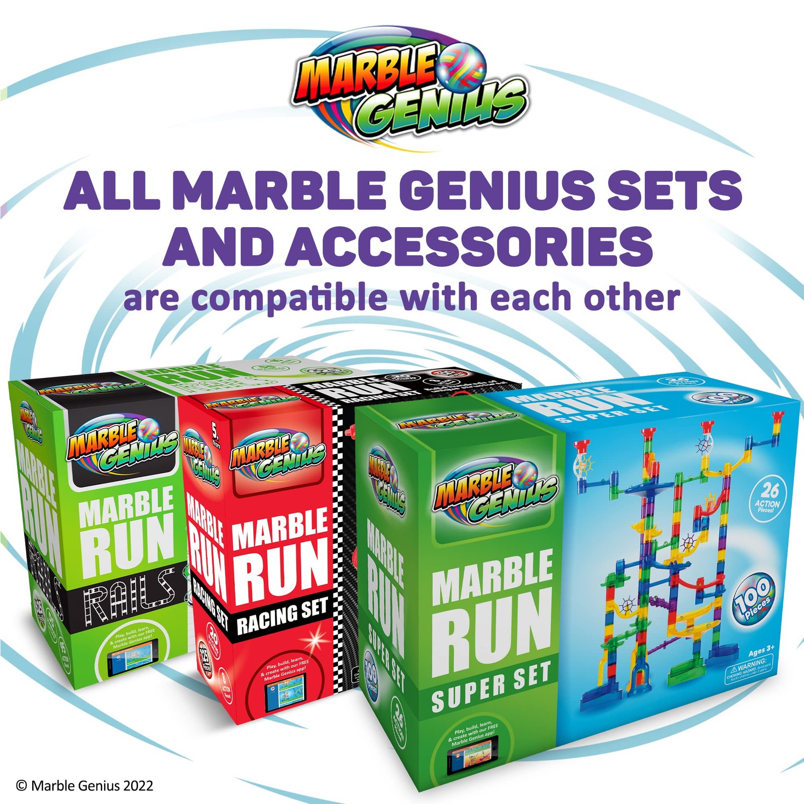 Marble Genius Run Super Set, STEM 26.4 x 34.8 x 17.3 cm, Set